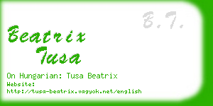 beatrix tusa business card